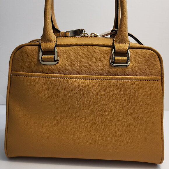 Calvin Klein Mustard Colored Satchel Purse - Picture 2 of 10